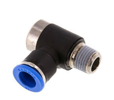 10mm x R1/4'' Codo de 90 grados en forma de L Racor con rosca macho Latón/PA 66 NBR Interior Hexágono Giratorio
