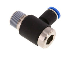 Codo de 8mm x R3/8'' en forma de L con rosca macho Latón/PA 66 NBR Hexágono interior giratorio