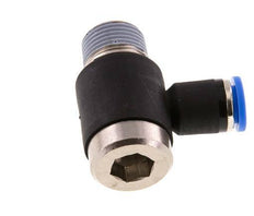 Codo de 8mm x R3/8'' en forma de L con rosca macho Latón/PA 66 NBR Hexágono interior giratorio