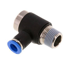 Codo de 8mm x R3/8'' en forma de L con rosca macho Latón/PA 66 NBR Hexágono interior giratorio