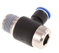 10mm x R1/2'' Codo de 90 grados en forma de L Racor con rosca macho Latón/PA 66 NBR Interior Hexágono Giratorio