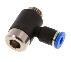 Codo de 4mm x G1/8'' en forma de L con rosca macho latón/PA 66 NBR interior hexagonal giratorio [2 piezas]