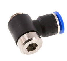 10mm x G1/4'' Codo de 90 grados en forma de L Racor con rosca macho Latón/PA 66 NBR Interior Hexágono Giratorio