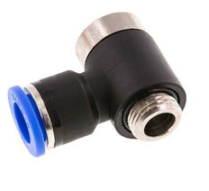 10mm x G1/4'' Codo de 90 grados en forma de L Racor con rosca macho Latón/PA 66 NBR Interior Hexágono Giratorio