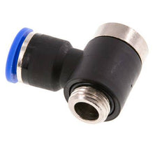 10mm x G1/4'' Codo de 90 grados en forma de L Racor con rosca macho Latón/PA 66 NBR Interior Hexágono Giratorio