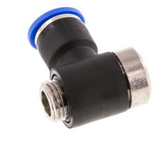 10mm x G1/4'' Codo de 90 grados en forma de L Racor con rosca macho Latón/PA 66 NBR Interior Hexágono Giratorio
