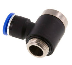 10mm x G3/8'' Codo de 90 grados en forma de L Racor con rosca macho Latón/PA 66 NBR Hexágono interior Giratorio