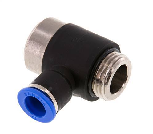 10mm x G1/2'' Codo de 90 grados en forma de L Racor con rosca macho Latón/PA 66 NBR Interior Hexágono Giratorio