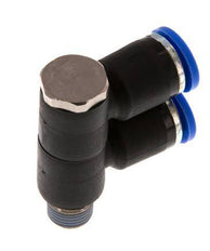 Racor rápido de 2 vías de 8 mm x R1/8'' con rosca macho Latón/PA 66 NBR Giratorio