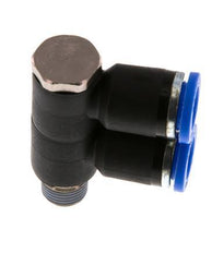 Racor rápido de 2 vías de 8 mm x R1/8'' con rosca macho Latón/PA 66 NBR Giratorio