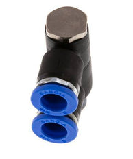 Racor rápido de 2 vías de 8 mm x R1/8'' con rosca macho Latón/PA 66 NBR Giratorio