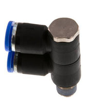 Racor rápido de 2 vías de 8 mm x R1/8'' con rosca macho Latón/PA 66 NBR Giratorio