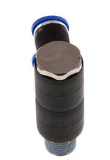 Racor rápido de 2 vías de 8 mm x R1/4'' con rosca macho Latón/PA 66 NBR Giratorio