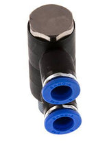 Racor rápido de 2 vías de 8 mm x R1/4'' con rosca macho Latón/PA 66 NBR Giratorio