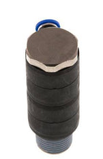 Racor rápido de 2 vías de 4mm x R3/8'' con rosca macho Latón/PA 66 NBR Giratorio