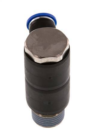 Racor rápido de 2 vías de 10 mm x R1/2'' con rosca macho Latón/PA 66 NBR Giratorio