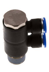 Racor rápido de 2 vías de 10 mm x R1/2'' con rosca macho Latón/PA 66 NBR Giratorio