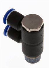 Racor rápido de 2 vías de 12 mm x R1/2'' con rosca macho Latón/PA 66 NBR Giratorio
