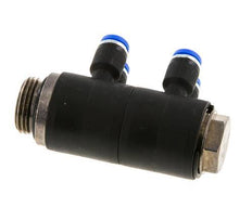 Racor de 4mm x G3/8'' con rosca macho Latón/PA 66 NBR Giratorio