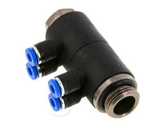 Racor de 4mm x G3/8'' con rosca macho Latón/PA 66 NBR Giratorio