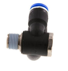 Codo doble de 90 grados de 6mm x R1/8'' con rosca macho latón/PA 66 NBR giratorio [2 piezas]