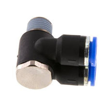Codo doble de 90 grados de 6mm x R1/8'' con rosca macho latón/PA 66 NBR giratorio [2 piezas]