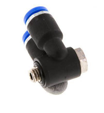 Codo doble de 90 grados de 4mm x M 5 con rosca macho latón/PA 66 NBR giratorio [2 piezas]