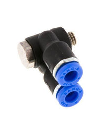 Codo doble de 90 grados de 4mm x M 5 con rosca macho latón/PA 66 NBR giratorio [2 piezas]