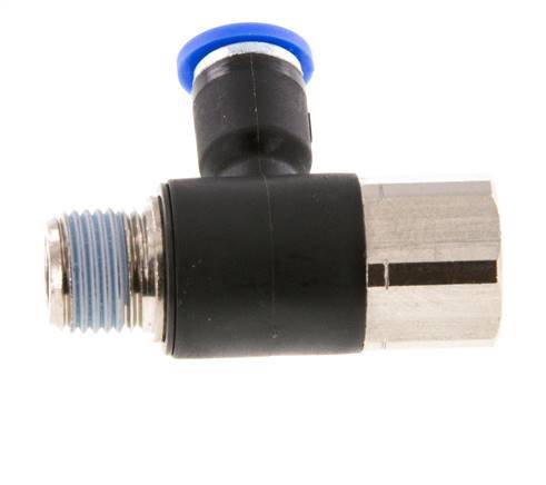 Racor de 4mm x R1/8'' con rosca macho-hembra latón/PA 66 NBR giratorio [2 piezas]