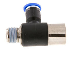 Racor de 4mm x R1/8'' con rosca macho-hembra latón/PA 66 NBR giratorio [2 piezas]
