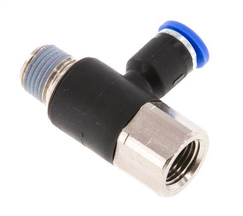 Racor de 4mm x R1/8'' con rosca macho-hembra latón/PA 66 NBR giratorio [2 piezas]