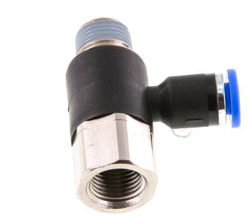 Racor de 4mm x R1/8'' con rosca macho-hembra latón/PA 66 NBR giratorio [2 piezas]
