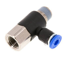 Racor de 4mm x R1/8'' con rosca macho-hembra latón/PA 66 NBR giratorio [2 piezas]