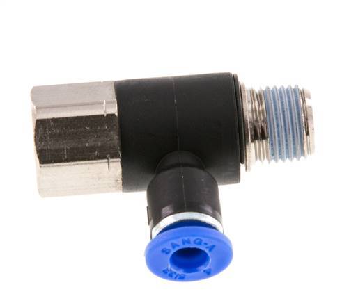 Racor de 4mm x R1/8'' con rosca macho-hembra latón/PA 66 NBR giratorio [2 piezas]