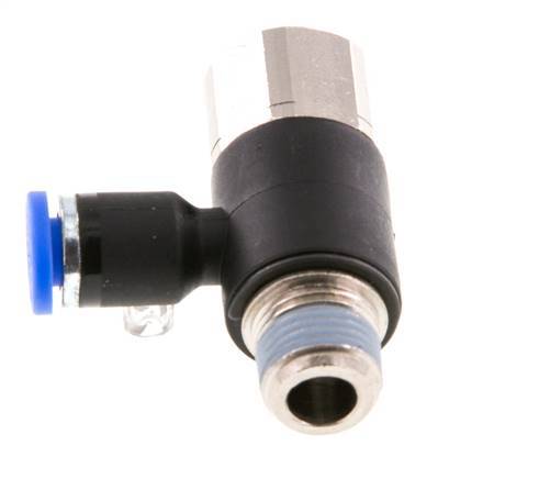 Racor de 4mm x R1/8'' con rosca macho-hembra latón/PA 66 NBR giratorio [2 piezas]