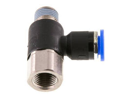Racor de 6mm x R1/8'' con rosca macho-hembra latón/PA 66 NBR giratorio [2 piezas]