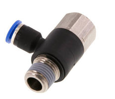 Racor rápido de 6mm x R1/4'' con rosca macho-hembra Latón/PA 66 NBR giratorio [2 piezas]