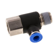 Racor rápido de 6mm x R1/4'' con rosca macho-hembra Latón/PA 66 NBR giratorio [2 piezas]