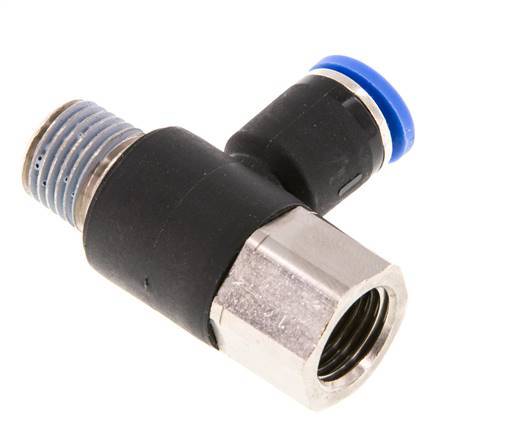 Racor de 8mm x R1/4'' con rosca macho-hembra latón/PA 66 NBR giratorio [2 piezas]