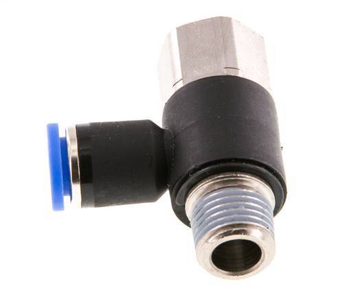 Racor de 8mm x R1/4'' con rosca macho-hembra latón/PA 66 NBR giratorio [2 piezas]