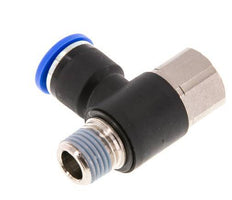 Racor de 10mm x R1/4'' con rosca macho-hembra Latón/PA 66 NBR Giratorio