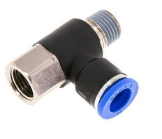 Racor de 10mm x R1/4'' con rosca macho-hembra Latón/PA 66 NBR Giratorio