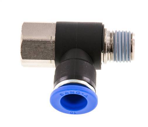 Racor de 10mm x R1/4'' con rosca macho-hembra Latón/PA 66 NBR Giratorio