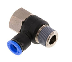 Racor de 8mm x R3/8'' con rosca macho-hembra Latón/PA 66 NBR Giratorio