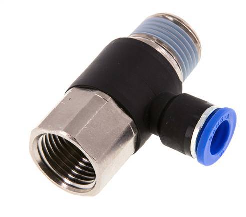 Racor rápido de 10mm x R1/2'' con rosca macho-hembra Latón/PA 66 NBR Giratorio