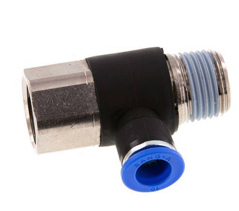 Racor rápido de 10mm x R1/2'' con rosca macho-hembra Latón/PA 66 NBR Giratorio