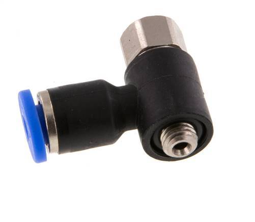 Racor de 3mm x M 5 con rosca macho-hembra Latón/PA 66 NBR [2 piezas]
