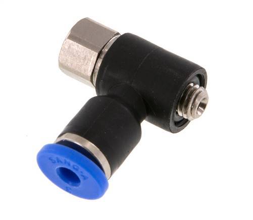 Racor de 3mm x M 5 con rosca macho-hembra Latón/PA 66 NBR [2 piezas]