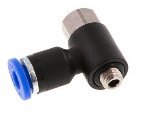 Racor de 4mm x M 5 con rosca macho-hembra Latón/PA 66 NBR [2 piezas]
