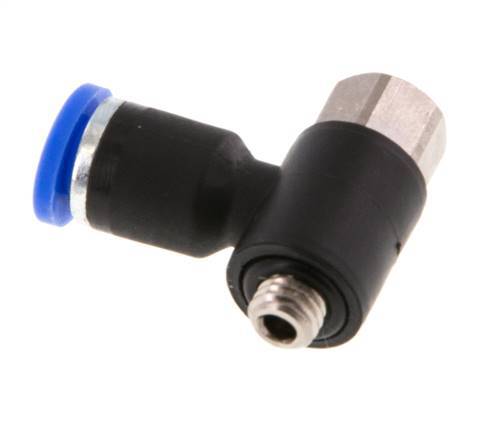 Racor de 4mm x M 5 con rosca macho-hembra Latón/PA 66 NBR [2 piezas]